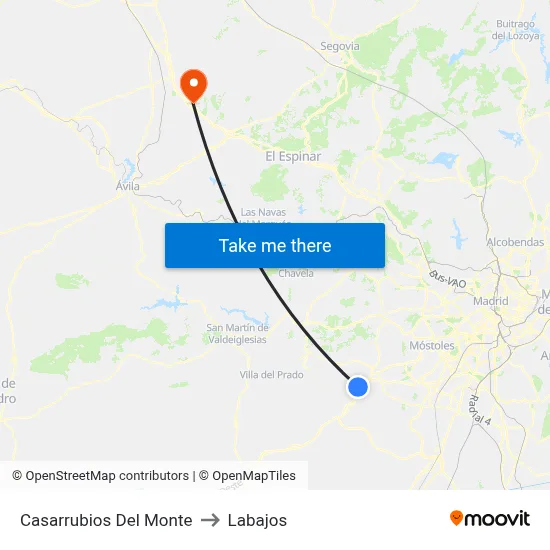 Casarrubios Del Monte to Labajos map