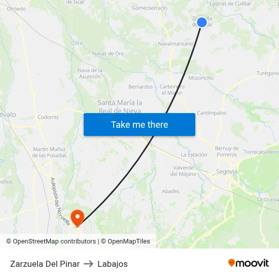 Zarzuela Del Pinar to Labajos map
