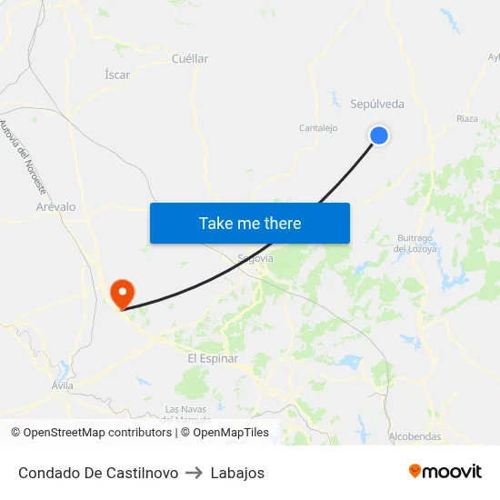 Condado De Castilnovo to Labajos map