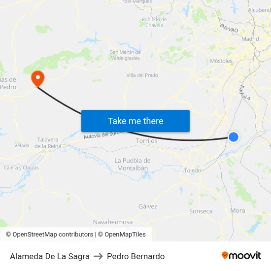 Alameda De La Sagra to Pedro Bernardo map