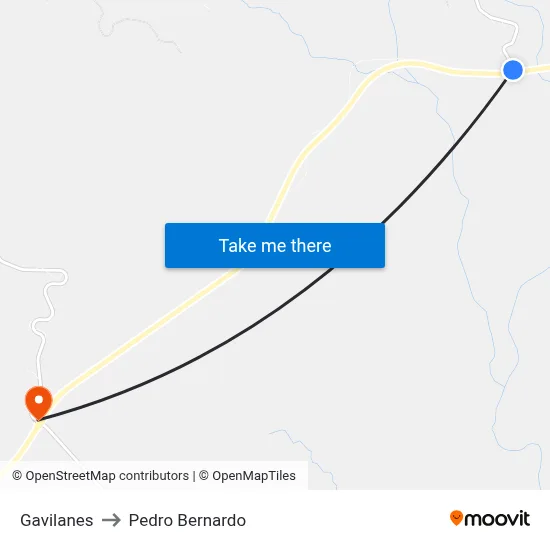 Gavilanes to Pedro Bernardo map