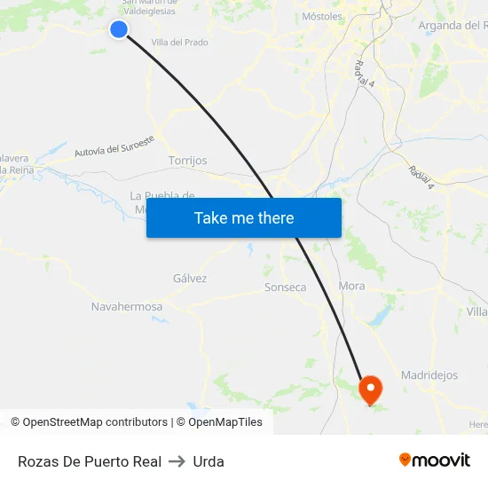 Rozas De Puerto Real to Urda map