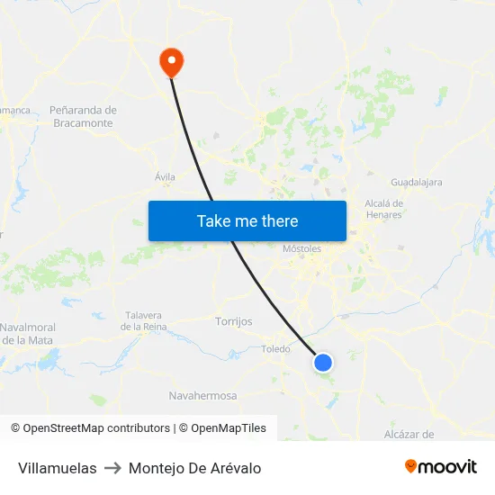 Villamuelas to Montejo De Arévalo map