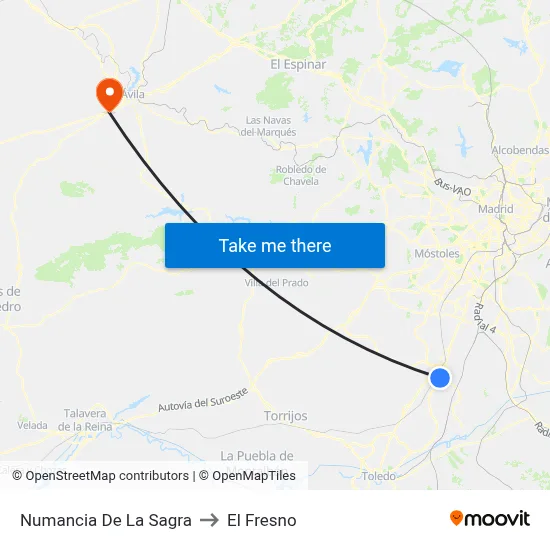 Numancia De La Sagra to El Fresno map