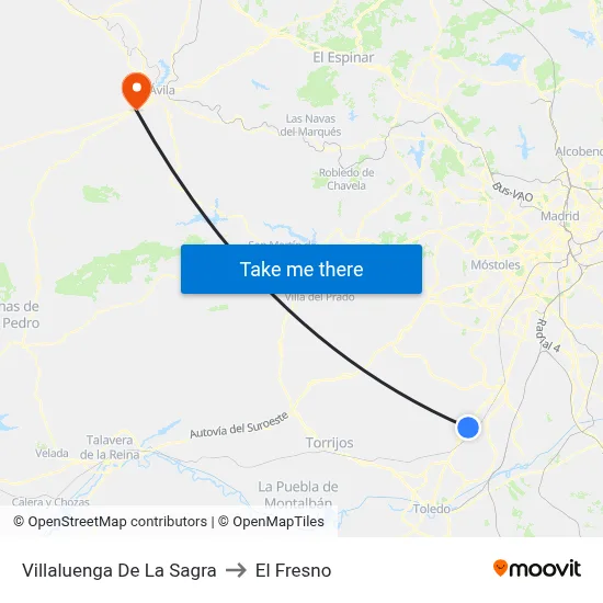 Villaluenga De La Sagra to El Fresno map
