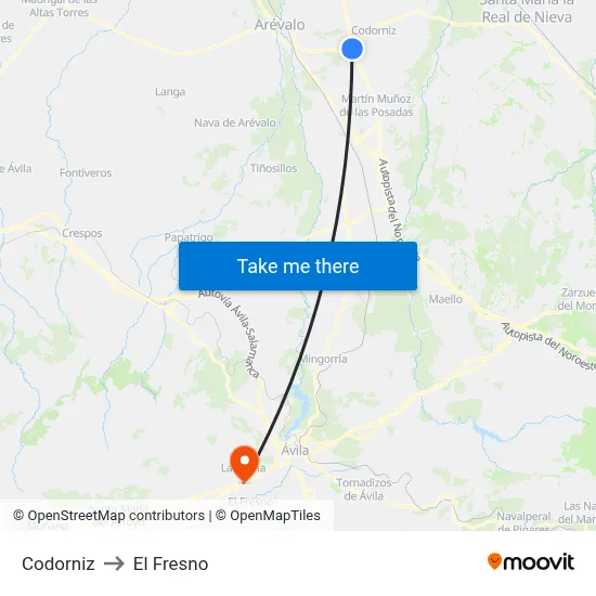 Codorniz to El Fresno map