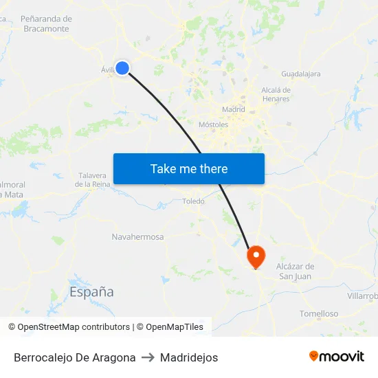 Berrocalejo De Aragona to Madridejos map