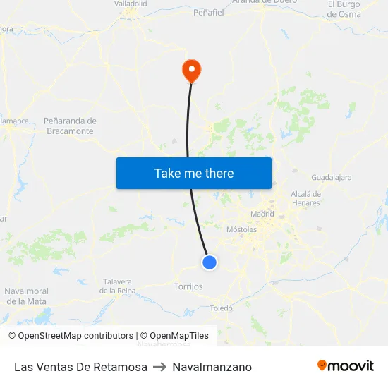 Las Ventas De Retamosa to Navalmanzano map