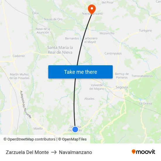 Zarzuela Del Monte to Navalmanzano map
