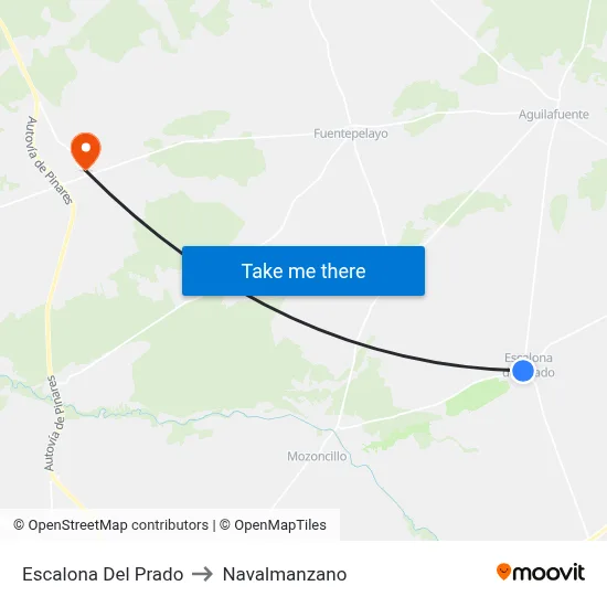 Escalona Del Prado to Navalmanzano map