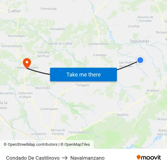 Condado De Castilnovo to Navalmanzano map