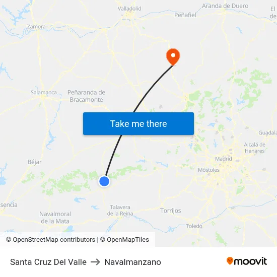 Santa Cruz Del Valle to Navalmanzano map