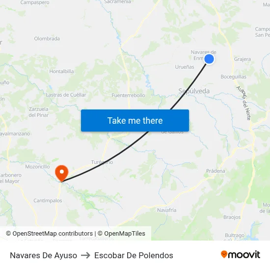 Navares De Ayuso to Escobar De Polendos map