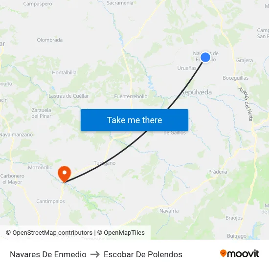 Navares De Enmedio to Escobar De Polendos map