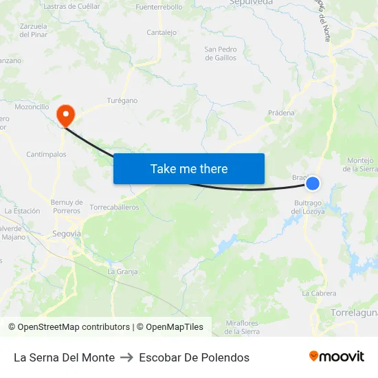 La Serna Del Monte to Escobar De Polendos map
