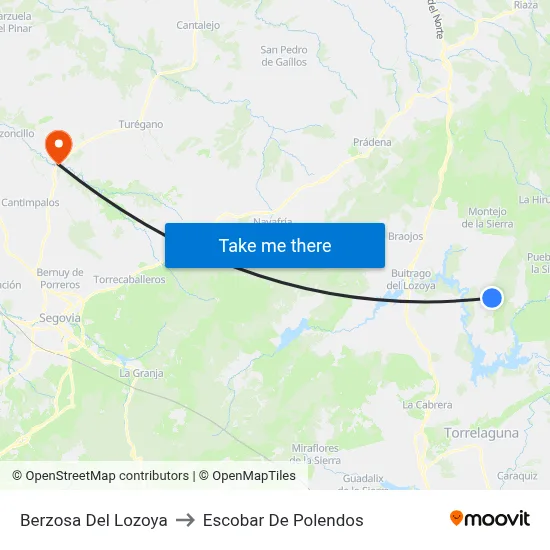 Berzosa Del Lozoya to Escobar De Polendos map