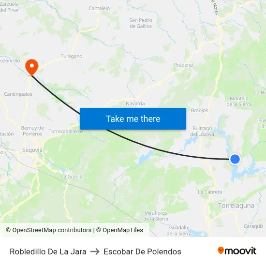 Robledillo De La Jara to Escobar De Polendos map
