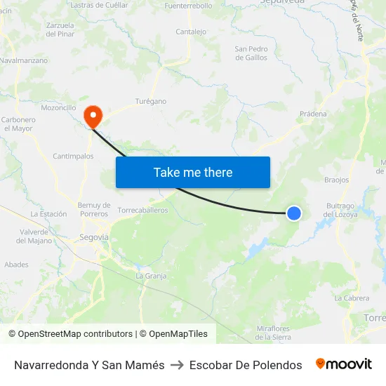 Navarredonda Y San Mamés to Escobar De Polendos map