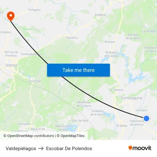Valdepiélagos to Escobar De Polendos map