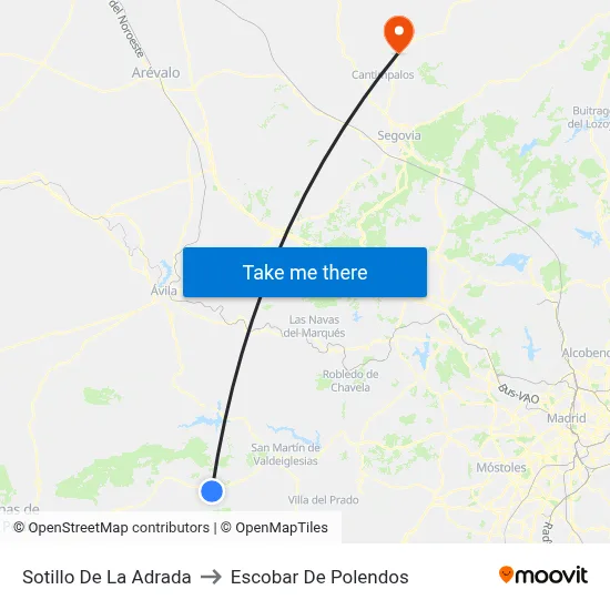Sotillo De La Adrada to Escobar De Polendos map