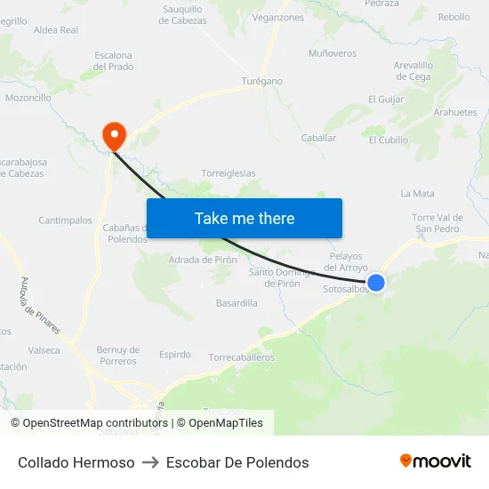 Collado Hermoso to Escobar De Polendos map