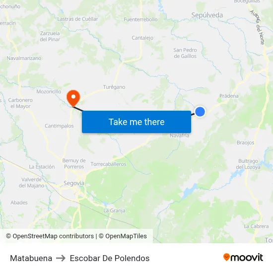 Matabuena to Escobar De Polendos map