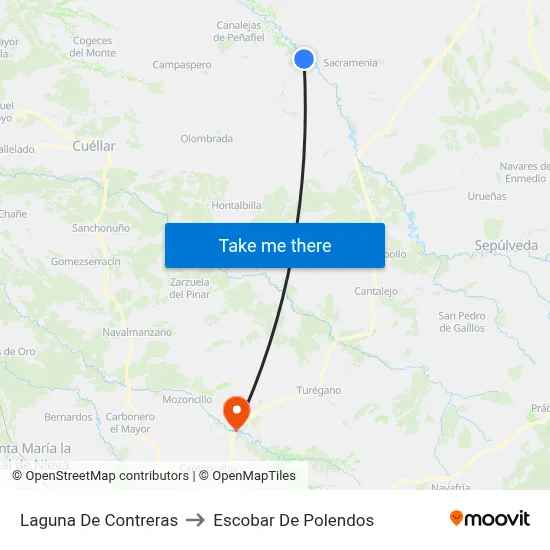 Laguna De Contreras to Escobar De Polendos map