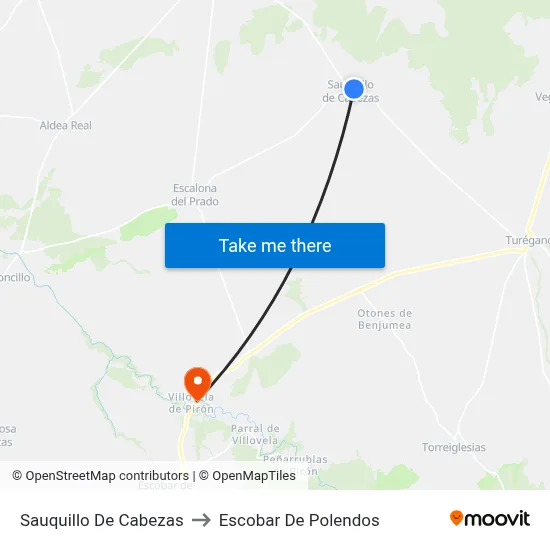 Sauquillo De Cabezas to Escobar De Polendos map