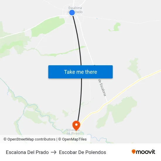 Escalona Del Prado to Escobar De Polendos map