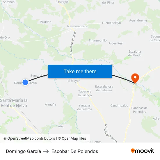 Domingo García to Escobar De Polendos map