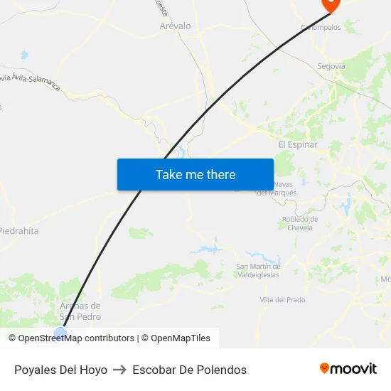 Poyales Del Hoyo to Escobar De Polendos map