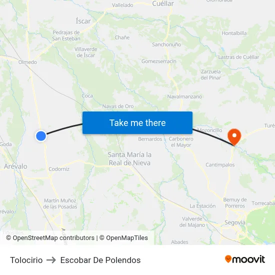 Tolocirio to Escobar De Polendos map