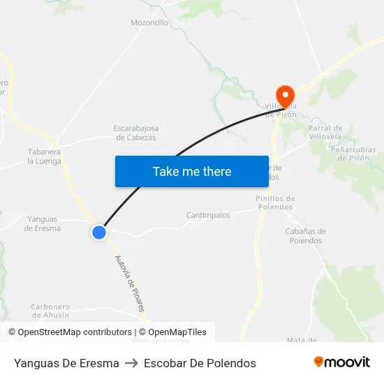Yanguas De Eresma to Escobar De Polendos map