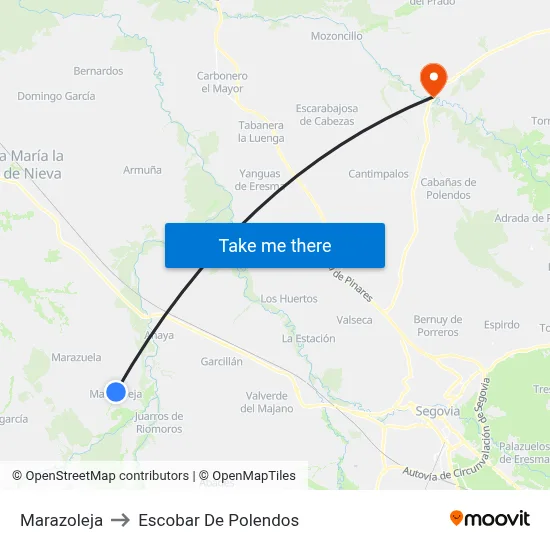 Marazoleja to Escobar De Polendos map