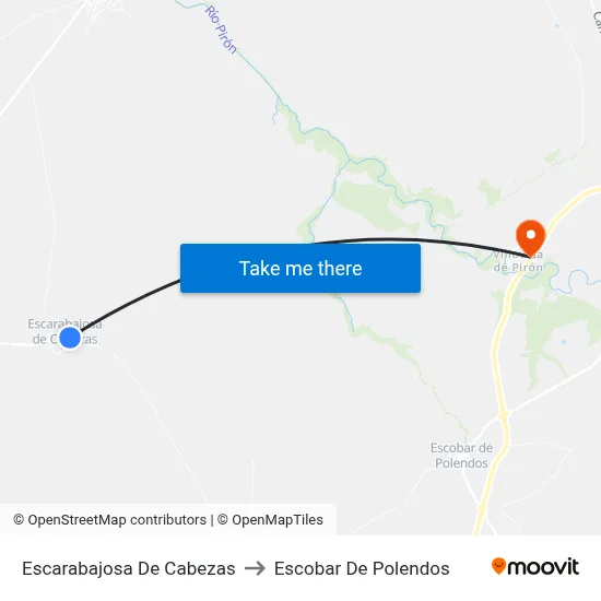 Escarabajosa De Cabezas to Escobar De Polendos map