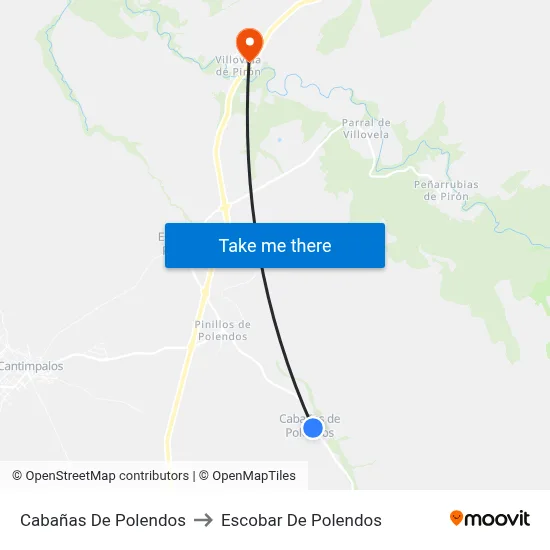 Cabañas De Polendos to Escobar De Polendos map