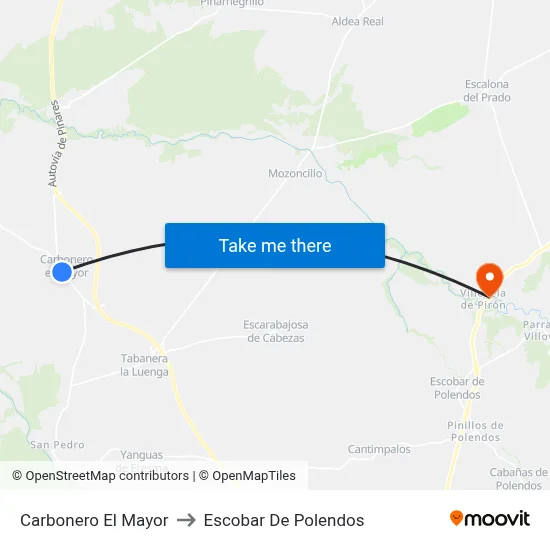 Carbonero El Mayor to Escobar De Polendos map