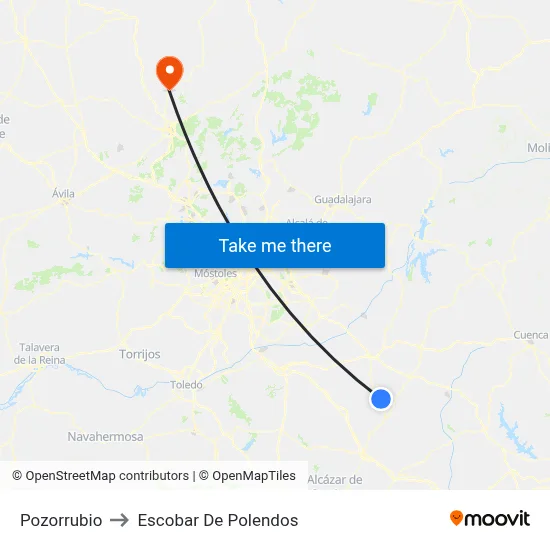 Pozorrubio to Escobar De Polendos map