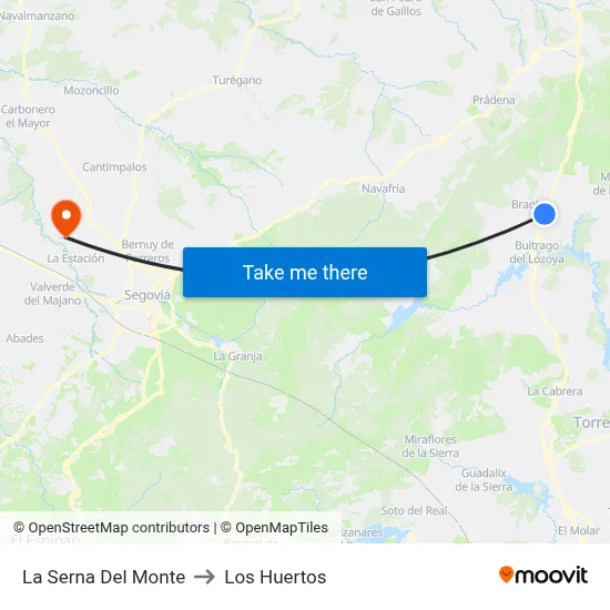 La Serna Del Monte to Los Huertos map