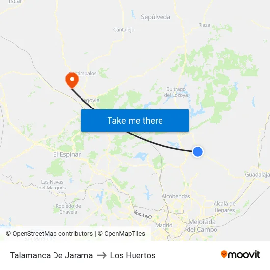 Talamanca De Jarama to Los Huertos map