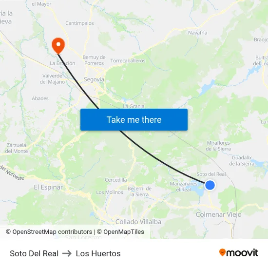 Soto Del Real to Los Huertos map