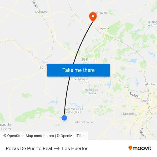 Rozas De Puerto Real to Los Huertos map