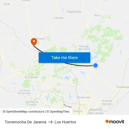 Torremocha De Jarama to Los Huertos map