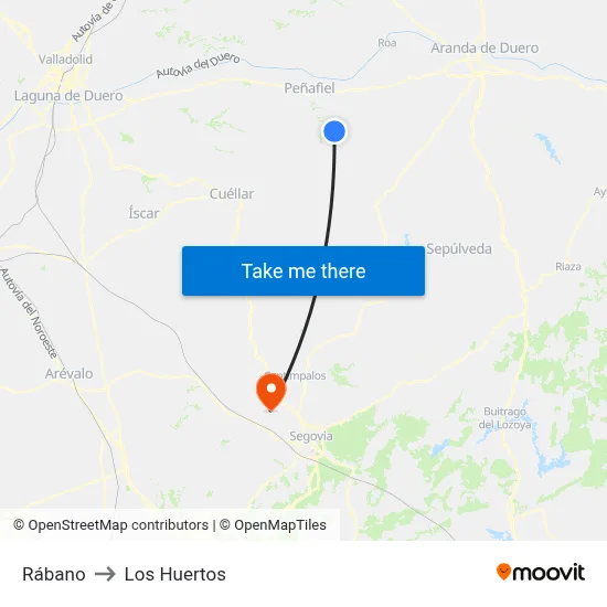 Rábano to Los Huertos map