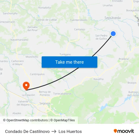 Condado De Castilnovo to Los Huertos map