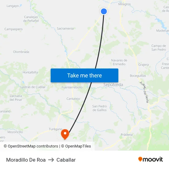 Moradillo De Roa to Caballar map