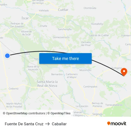 Fuente De Santa Cruz to Caballar map