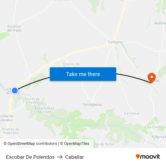 Escobar De Polendos to Caballar map
