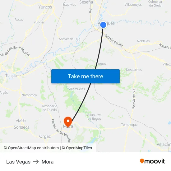 Las Vegas to Mora map