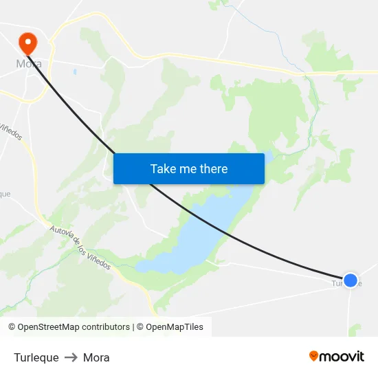 Turleque to Mora map